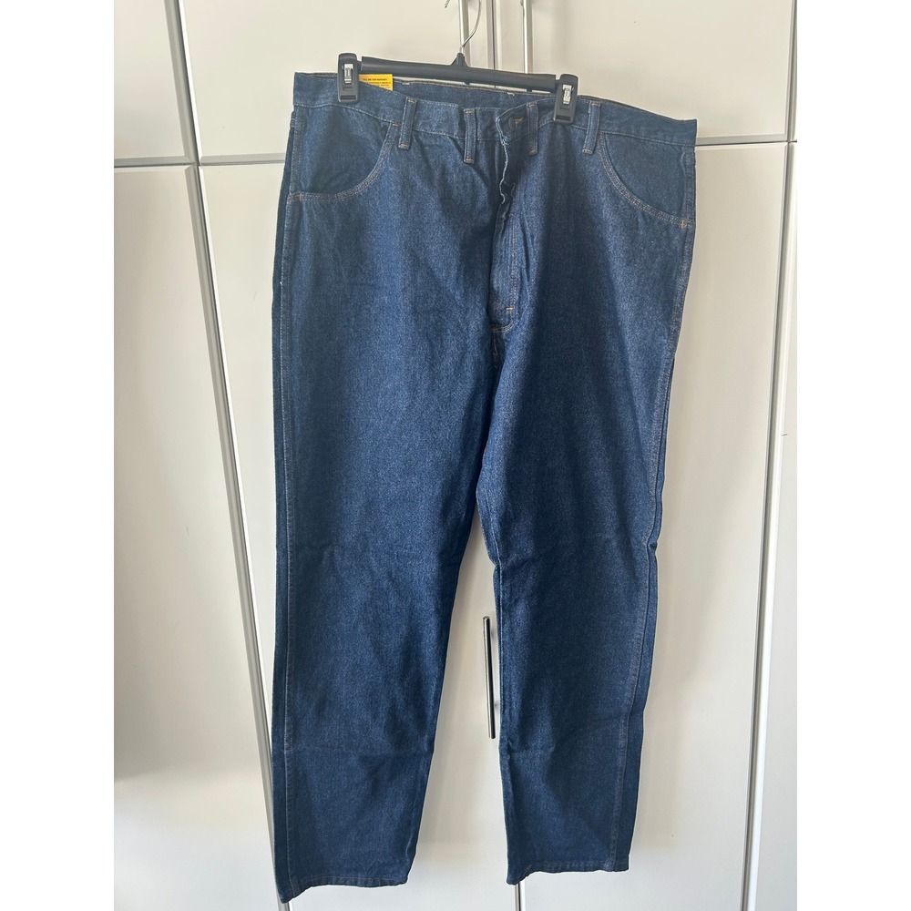 Rustler Regular Fit‎ Straight Leg Jeans Mens 44x32 Dark Wash Denim 87619PW NWT